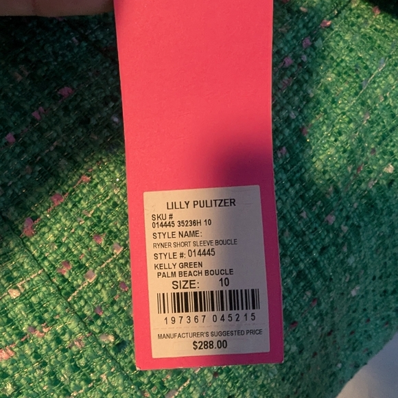 Lilly Pulitzer Kelly Green Ryner Palm Beach Boucle Dress - Picture 4 of 5